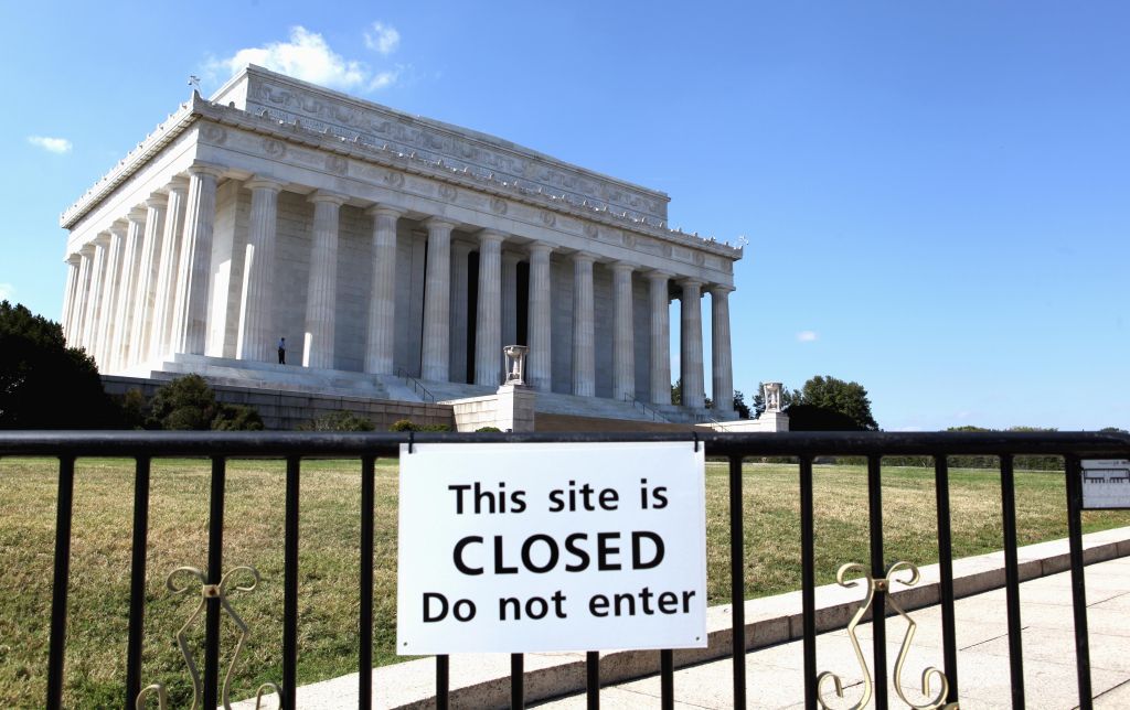 US Government shutdown - Lincoln Memorial