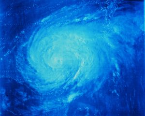 Photograph of Hurricane David making landfall on the Georgia Coast