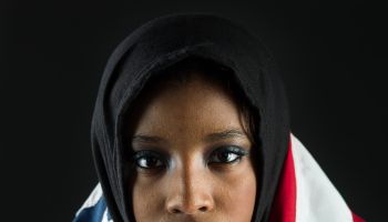 young black muslim woman