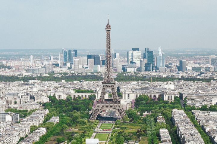 View Of Eiffel Tower Against Paris Cityscape
