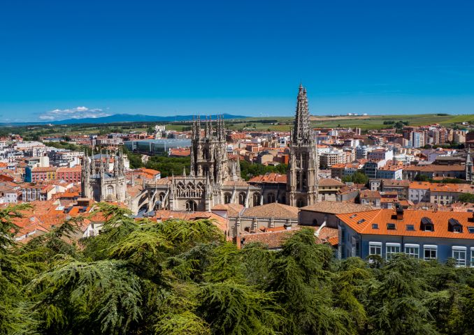 Panorama of Burgos, Spain.