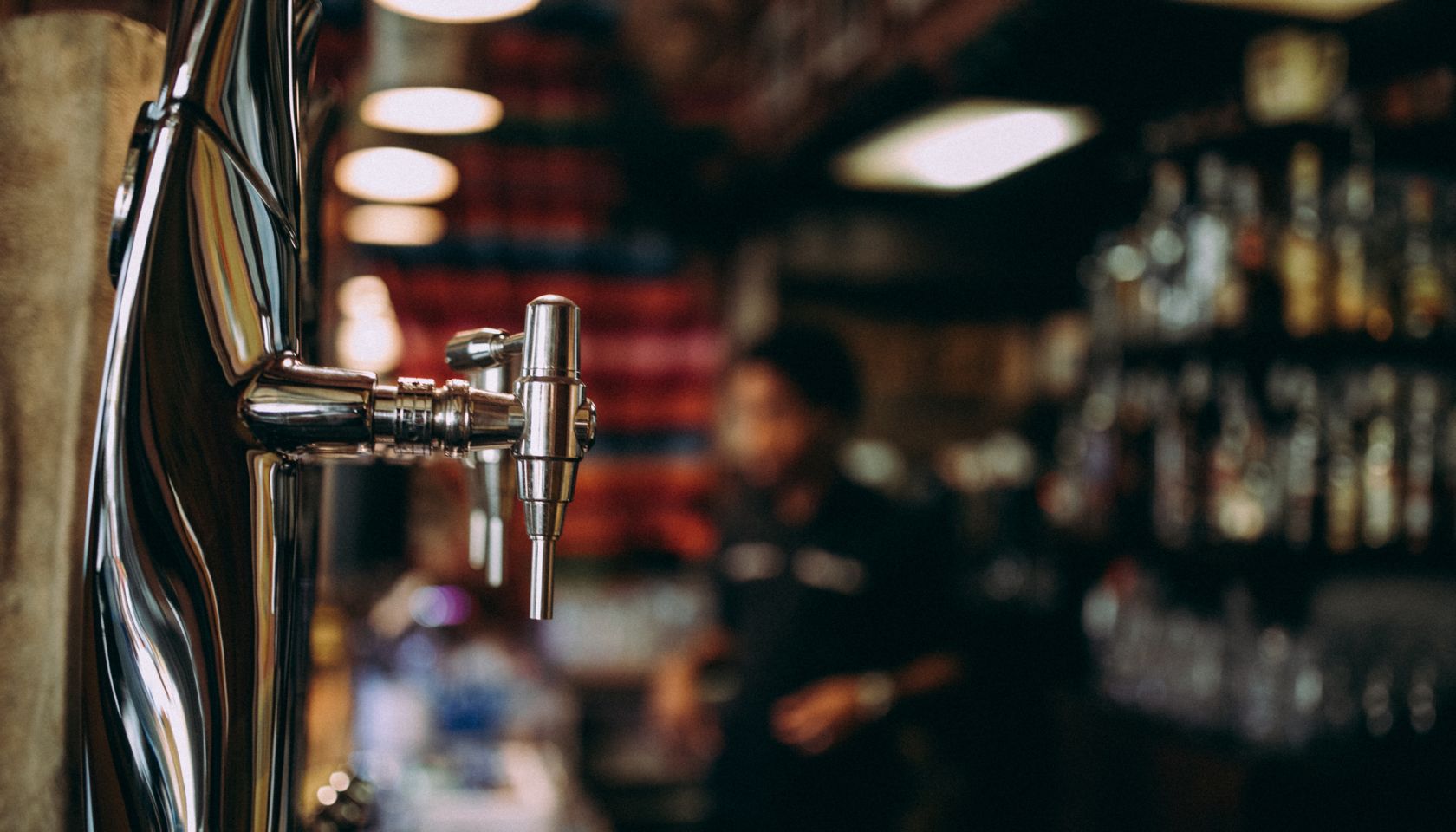 Beer tap in pub