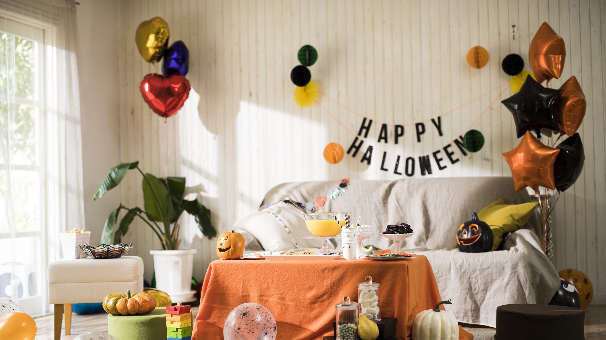 The Halloween party is ready.