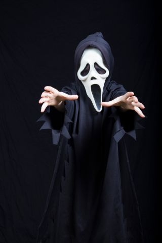 Child in spooky Halloween costume