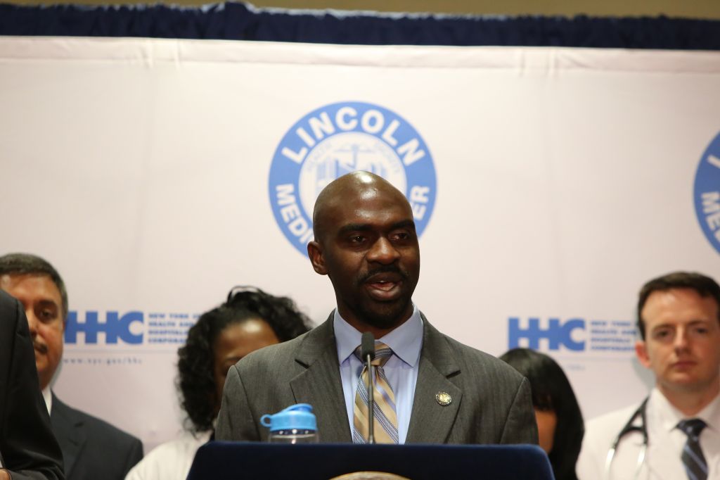 NY state assembly member Michael Blake of the 79th district...