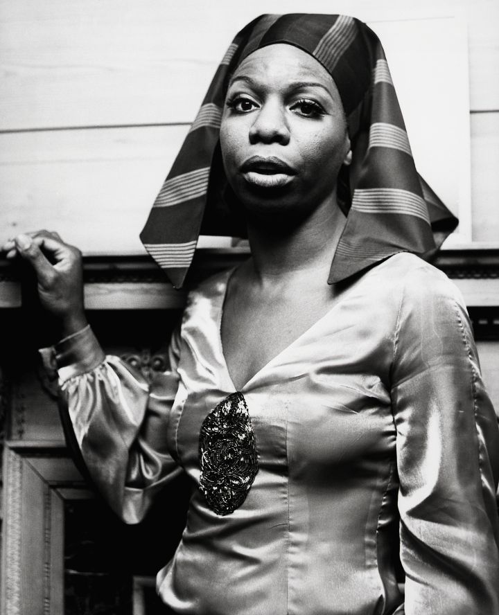 Singer Nina Simone Dressed in ‘Pharaoh’ Style