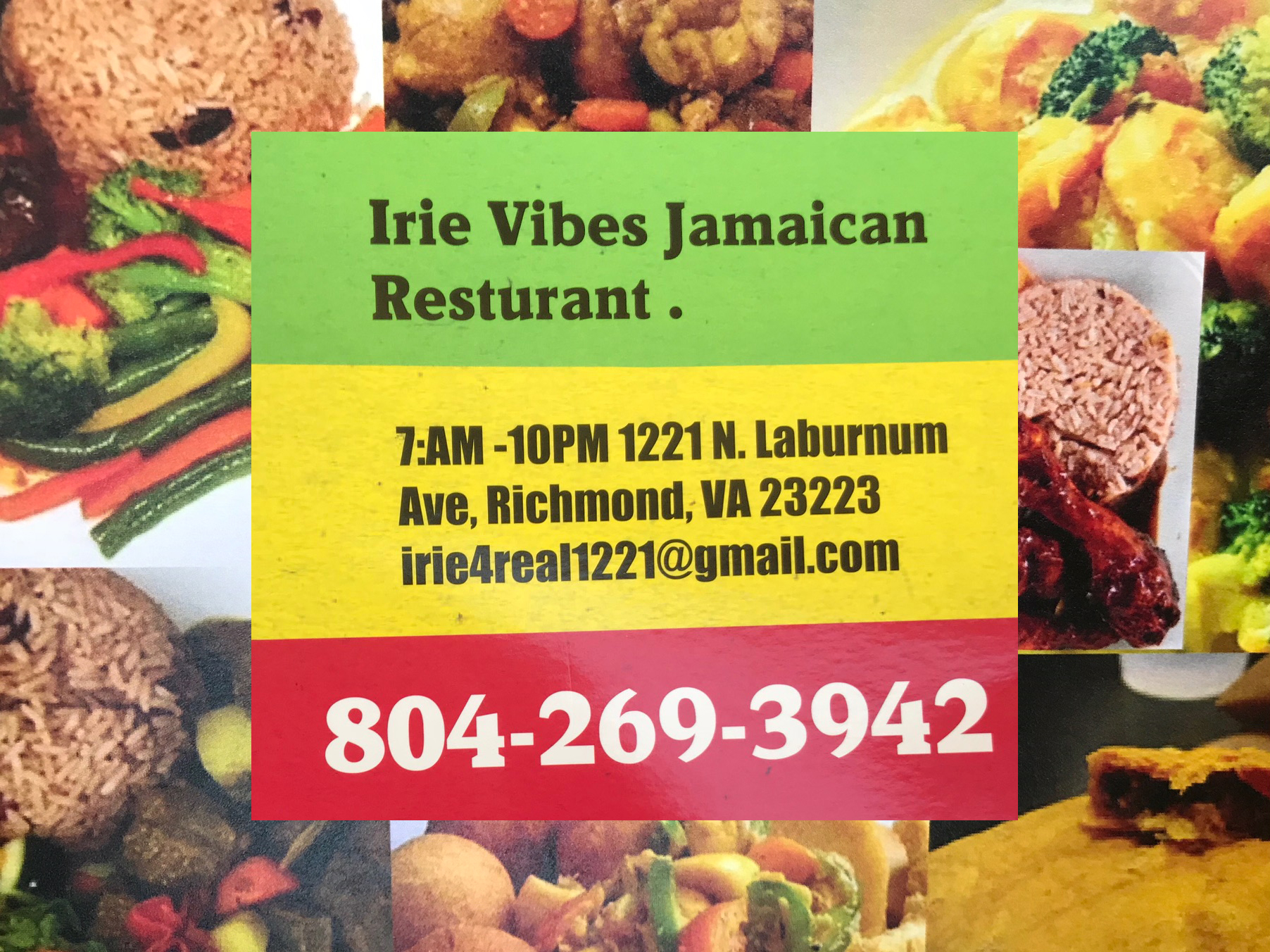 Dine at Irie Vibes Jamaican Restaurant 99.3105.7 Kiss FM