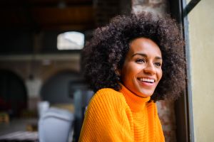 Portrait of smiling African American woman