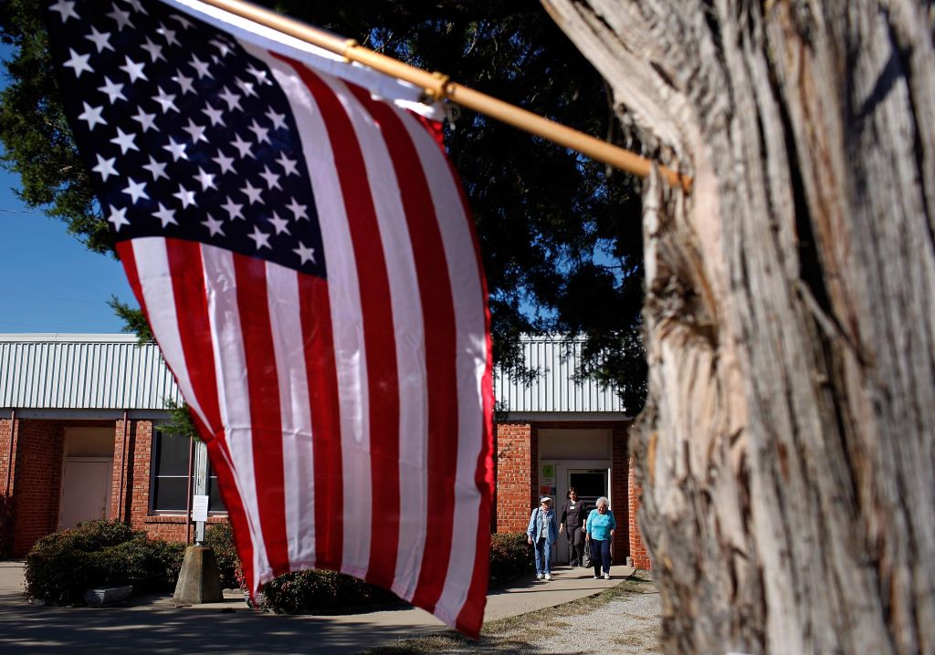 U.S. Citizens Head To The Polls To Vote In Presidential Election