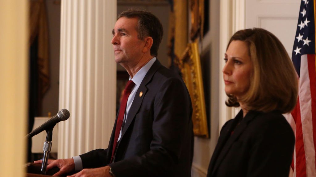 Governor Ralph Northam addresses the media the day after a photo of a person in Blackface and another dressed in a KKK uniform were discovered on his page in his medical school yearbook.