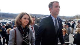 Virginia Gov. Ralph Northam Attends Funeral For State Trooper