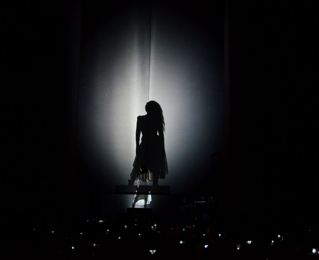 Janet Jackson performs live at the American Airlines Arena