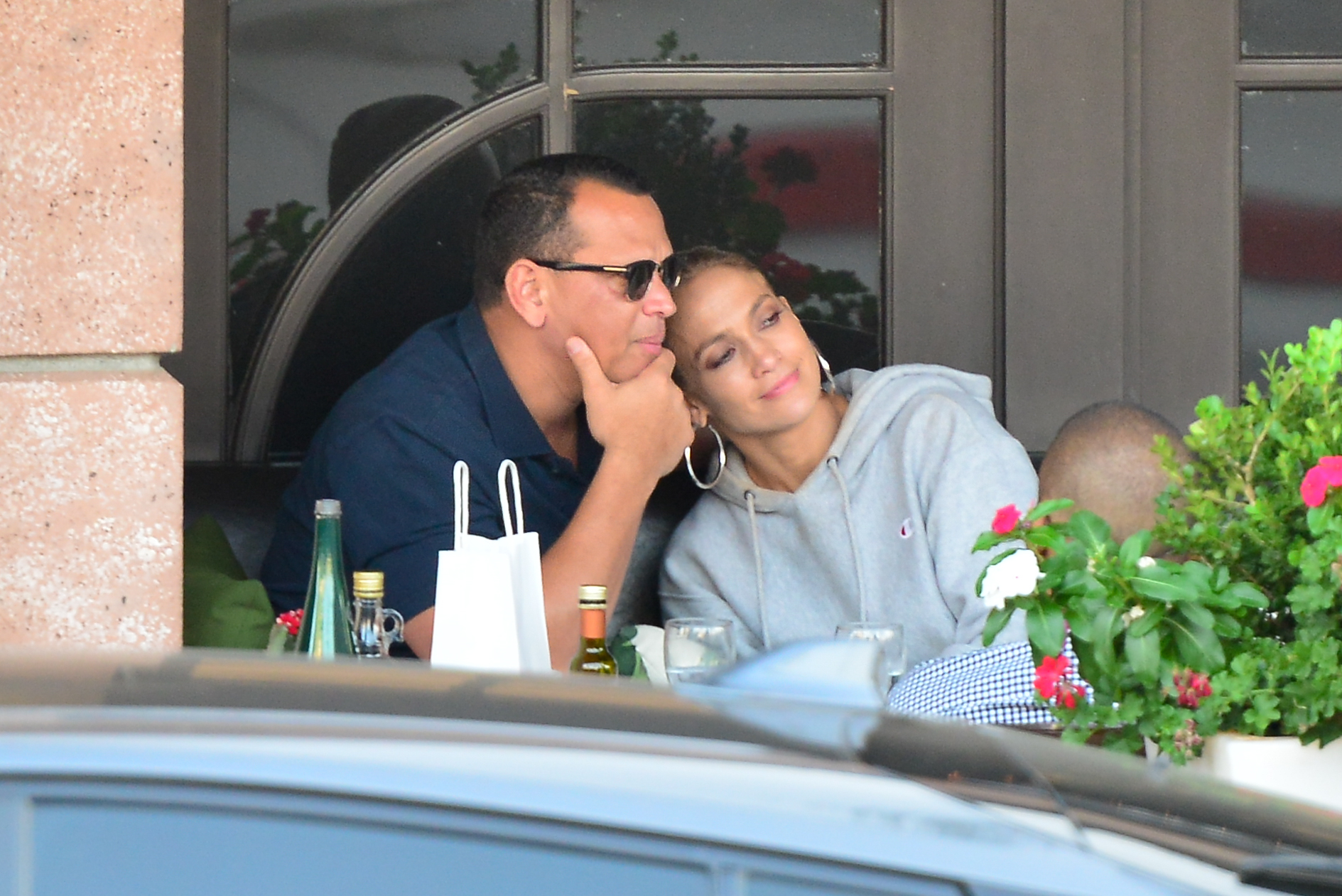 Jennifer Lopez and Alex Rodriguez out for lunch at Via Alloro Italian restaurant