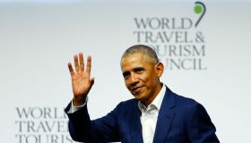 Barak Obama Attends World Travel And Tourism Council In Seville