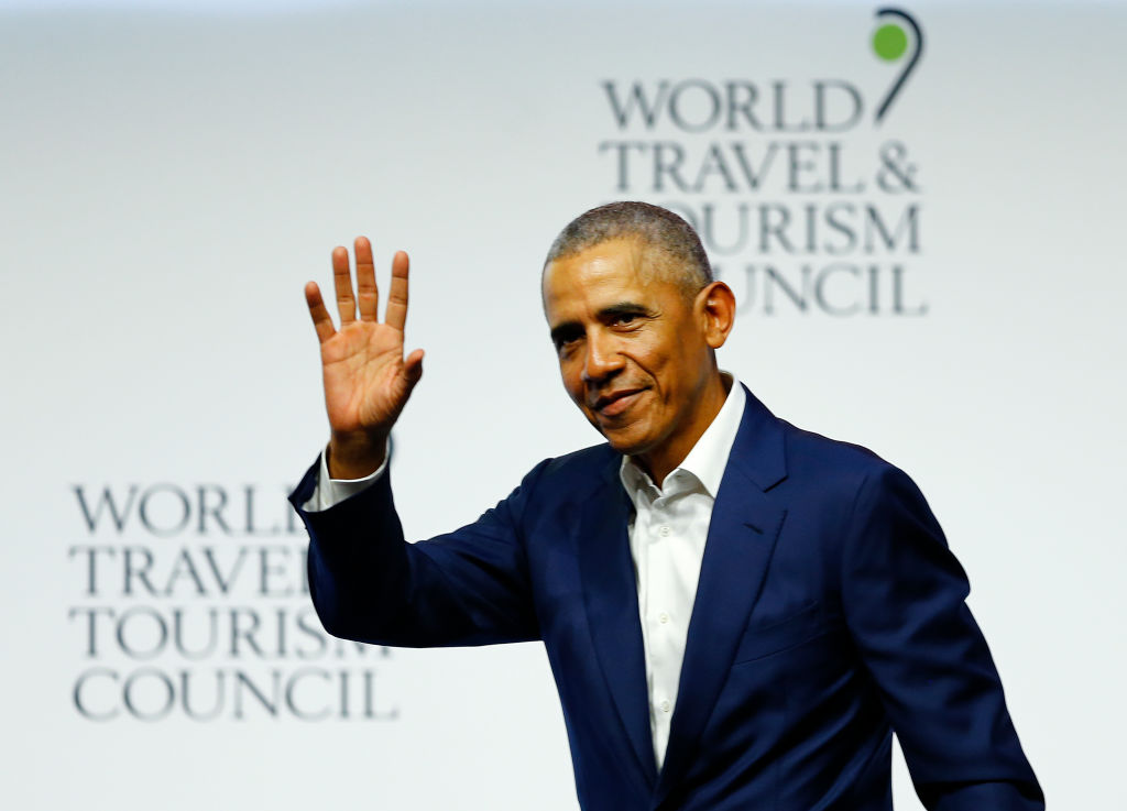 Barak Obama Attends World Travel And Tourism Council In Seville