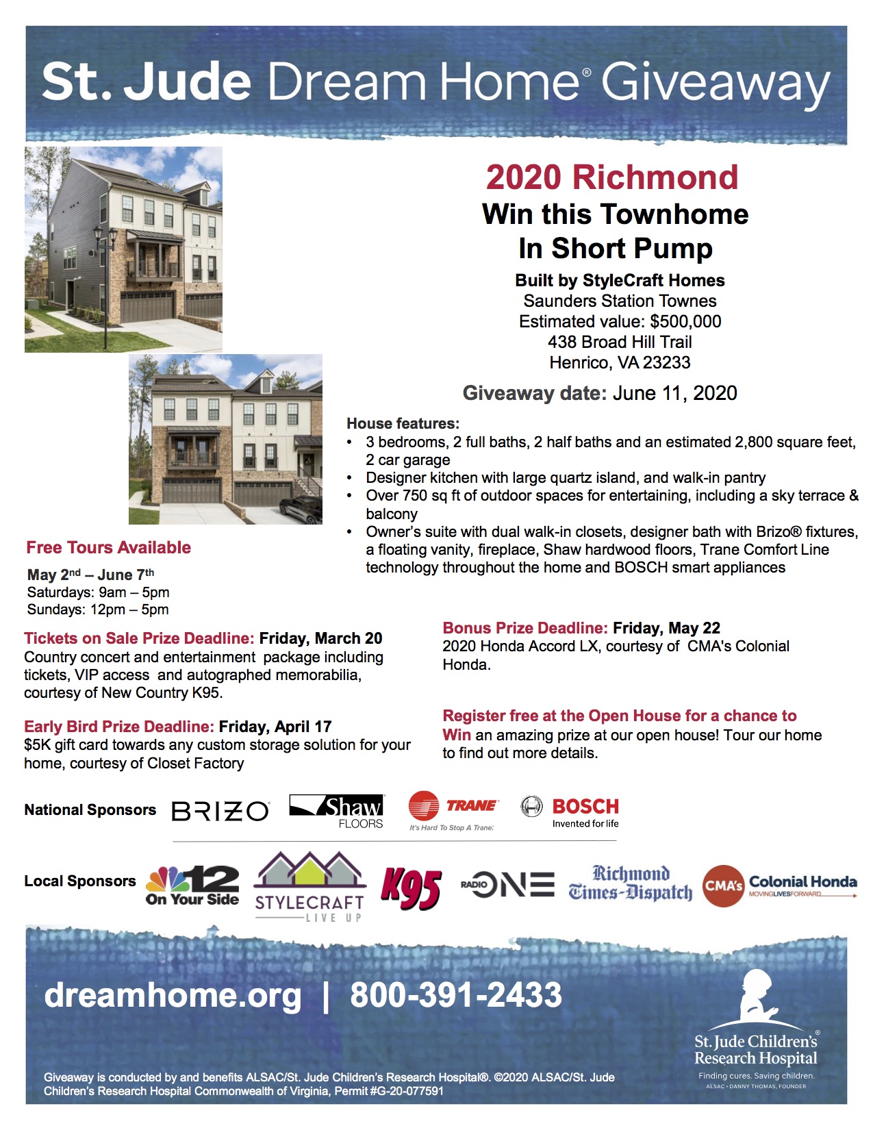 St. Jude Dream Home Giveaway! 99.3105.7 Kiss FM