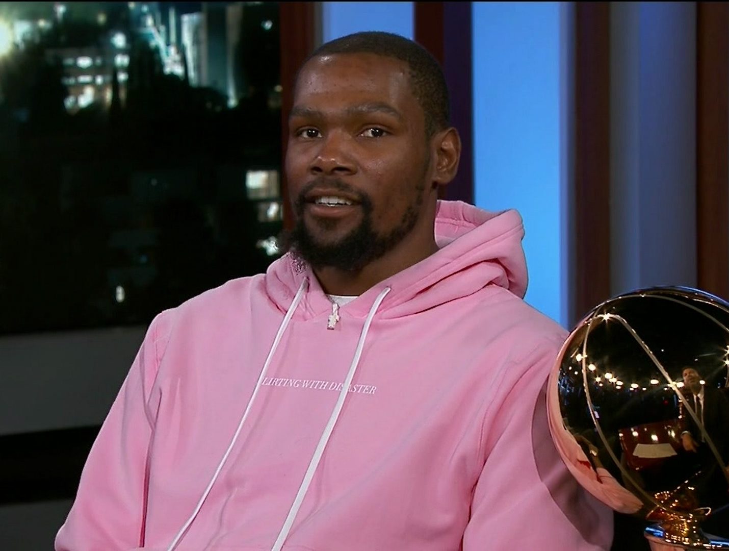 Kevin Durant during an appearance on ABC's Jimmy Kimmel Live!'