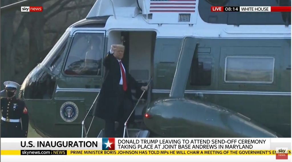 Trump leaves the White House, Washington D.C.