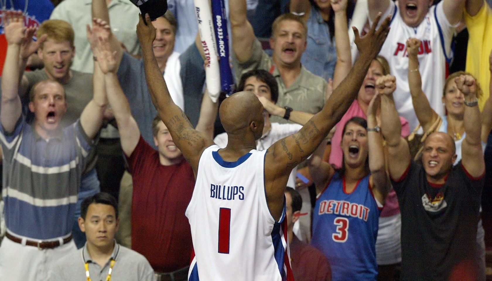 Chauncey Billups of the Detroit Piston c