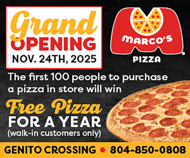 Marco's Pizza - Grand Opening & FREE Pizza for a Year!