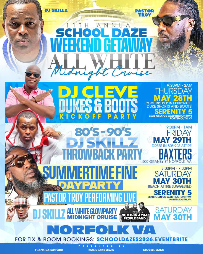 11th Annual School Dazes Weekend Getaway All White Midnight Cruise
