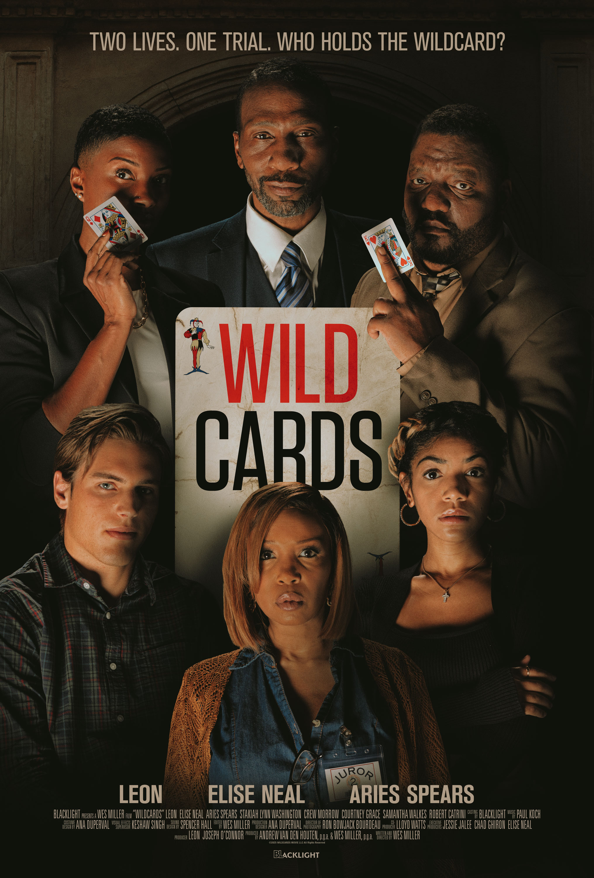 Three men holding playing cards, with the title "WILD CARDS" displayed prominently.